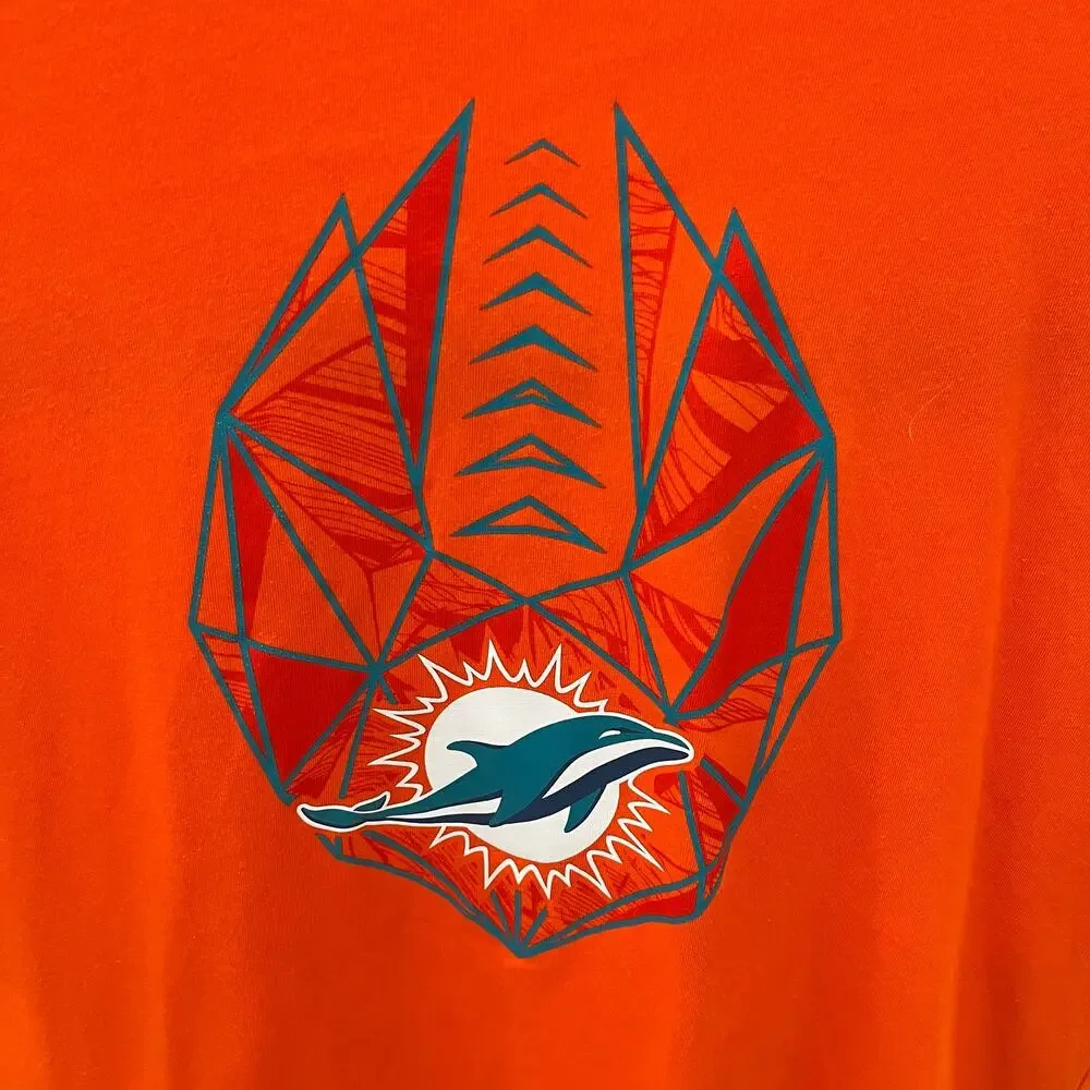 Nike NFL Miami Dolphins Men’s Medium Orange Dri Fit Legend Icon Graphic T-Shirt